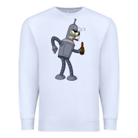 White futurama bender Premium Sweatshirt - linhVisuals