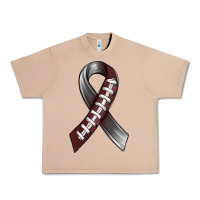 Burro Gray Ribbon American Football Urban Heavy Tee - BundleAndBundleShop