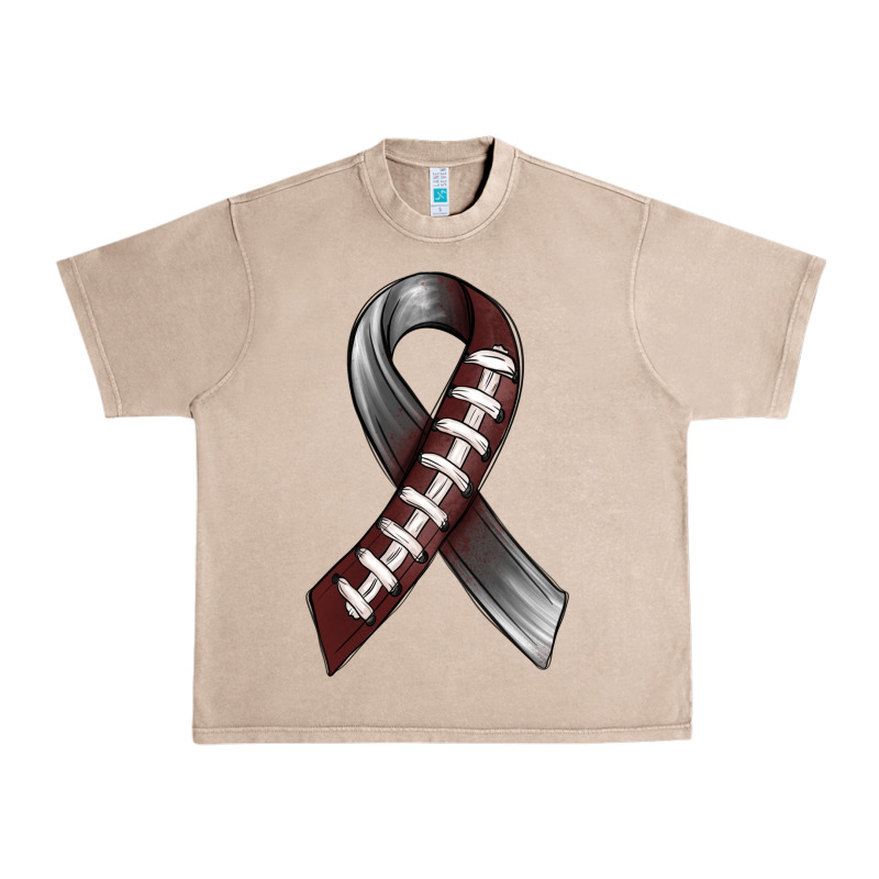 Gray Ribbon American Football Urban Heavy Tee by BundleAndBundleShop | Teevron