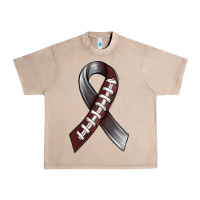 French Oak Gray Ribbon American Football Urban Heavy Tee - BundleAndBundleShop