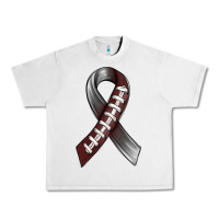 Lunar Rock Gray Ribbon American Football Urban Heavy Tee - BundleAndBundleShop
