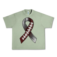 Oil Green Gray Ribbon American Football Urban Heavy Tee - BundleAndBundleShop