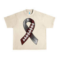 Sandshell Gray Ribbon American Football Urban Heavy Tee - BundleAndBundleShop