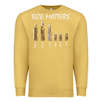 Antique Gold size matters Premium Sweatshirt - linhVisuals