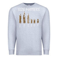 Heather Grey size matters Premium Sweatshirt - linhVisuals