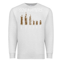 Oatmeal Heather size matters Premium Sweatshirt - linhVisuals
