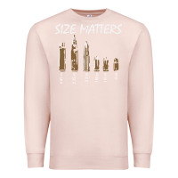 Pale Pink size matters Premium Sweatshirt - linhVisuals