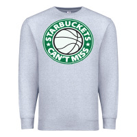 Heather Grey starbuckets can't Premium Sweatshirt - linhVisuals