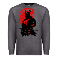 Charcoal Heather samurai warrior Premium Sweatshirt - linhVisuals