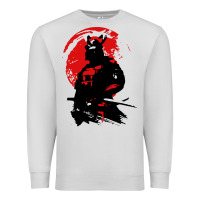 Dove Grey samurai warrior Premium Sweatshirt - linhVisuals