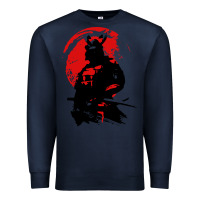 Navy samurai warrior Premium Sweatshirt - linhVisuals
