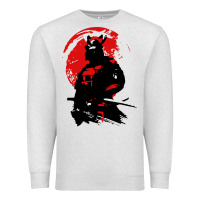 Oatmeal Heather samurai warrior Premium Sweatshirt - linhVisuals