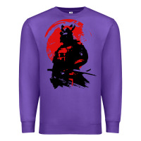 Purple samurai warrior Premium Sweatshirt - linhVisuals