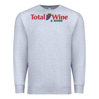 Heather Grey total and wine & more   wine drinker Premium Sweatshirt - linhVisuals