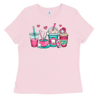 Bubblegum Pink dentist coffee cups Ladies Tee - OliviaCreatesArt
