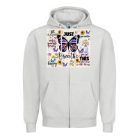 Dove Grey just breathe Zipper Hoodie - JahusDesignShop
