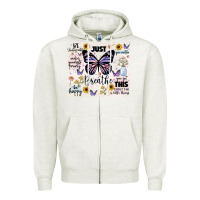 Oatmeal Heather just breathe Zipper Hoodie - JahusDesignShop