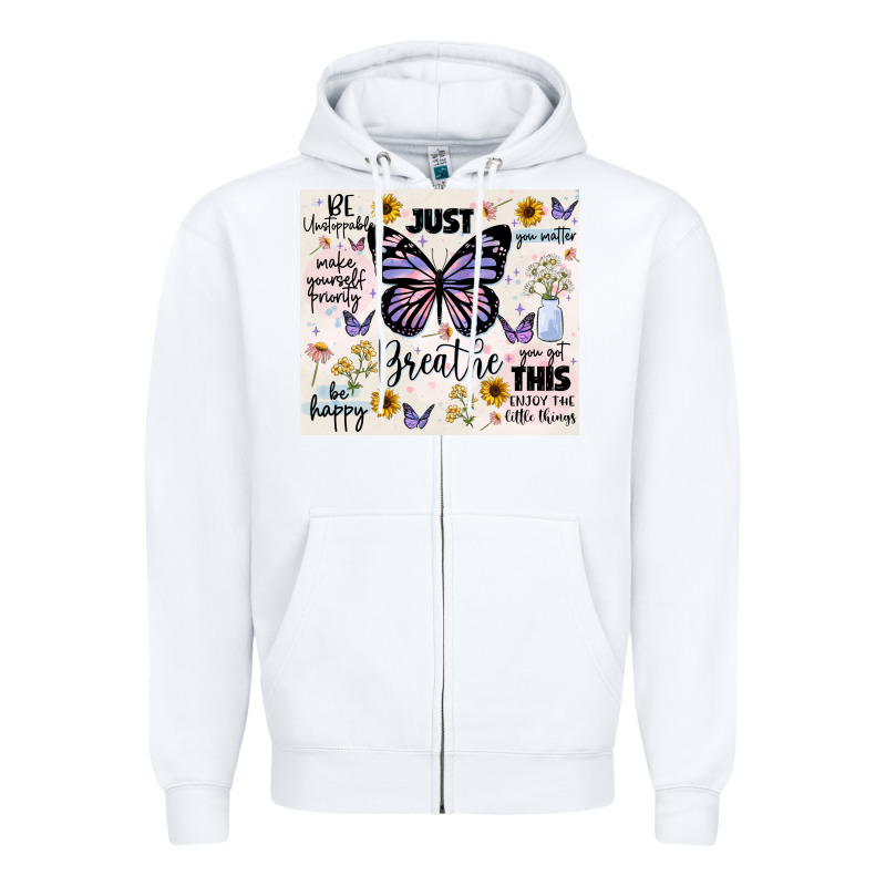 Just Breathe Zipper Hoodie by JahusDesignShop | Teevron