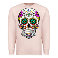 Pale Pink sugar skull Premium Sweatshirt - linhVisuals