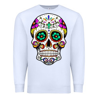 White sugar skull Premium Sweatshirt - linhVisuals