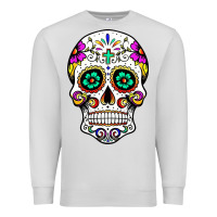 Dove Grey sugar skull Premium Sweatshirt - linhVisuals