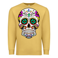 Antique Gold sugar skull Premium Sweatshirt - linhVisuals