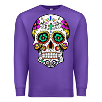 Purple sugar skull Premium Sweatshirt - linhVisuals