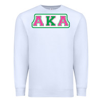 White alpha kappa aka Premium Sweatshirt - linhVisuals