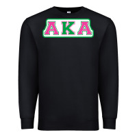 Black alpha kappa aka Premium Sweatshirt - linhVisuals