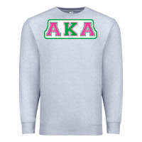 Heather Grey alpha kappa aka Premium Sweatshirt - linhVisuals
