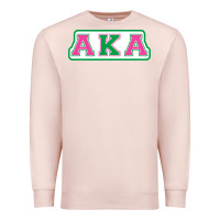 Pale Pink alpha kappa aka Premium Sweatshirt - linhVisuals
