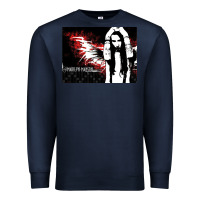 Navy Marilyns angel with scabbed wings Premium Sweatshirt - linhVisuals