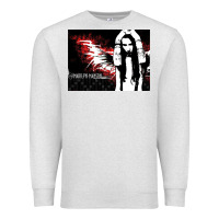 Oatmeal Heather Marilyns angel with scabbed wings Premium Sweatshirt - linhVisuals