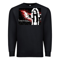 Black Marilyns angel with scabbed wings Premium Sweatshirt - linhVisuals