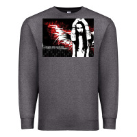 Charcoal Heather Marilyns angel with scabbed wings Premium Sweatshirt - linhVisuals