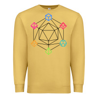 Antique Gold minimal dnd Premium Sweatshirt - linhVisuals