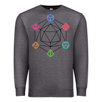 Charcoal Heather minimal dnd Premium Sweatshirt - linhVisuals