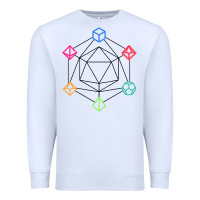 White minimal dnd Premium Sweatshirt - linhVisuals