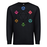 Black minimal dnd Premium Sweatshirt - linhVisuals