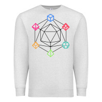 Oatmeal Heather minimal dnd Premium Sweatshirt - linhVisuals