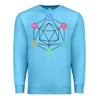 Ocean Blue minimal dnd Premium Sweatshirt - linhVisuals