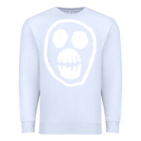 White the mighty boosh monkey skull Premium Sweatshirt - linhVisuals