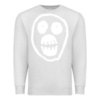Oatmeal Heather the mighty boosh monkey skull Premium Sweatshirt - linhVisuals