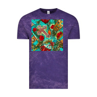 Cloud Purple faith coffee cup and cross with leopard and roses seamless pattern bbs Vintage Tee - BundleAndBundleShop