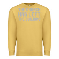 Antique Gold the church has left the building Premium Sweatshirt - linhVisuals