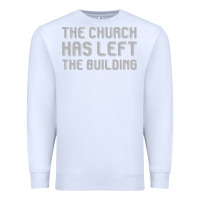 White the church has left the building Premium Sweatshirt - linhVisuals