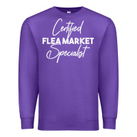 Purple certified flea market specialist t shirt Premium Sweatshirt - linhVisuals