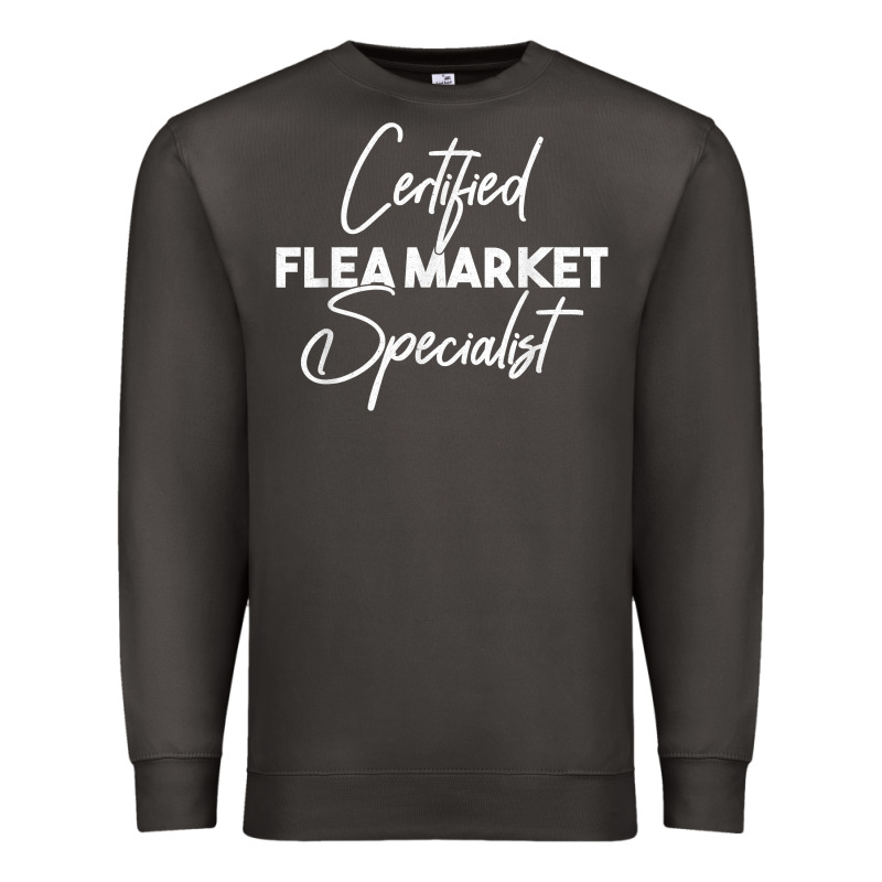 Certified Flea Market Specialist T Shirt Premium Sweatshirt by linhVisuals | Teevron