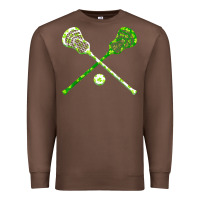 Chestnut funny lacrosse st patricks day boys men shamrock ball t shirt Premium Sweatshirt - linhVisuals
