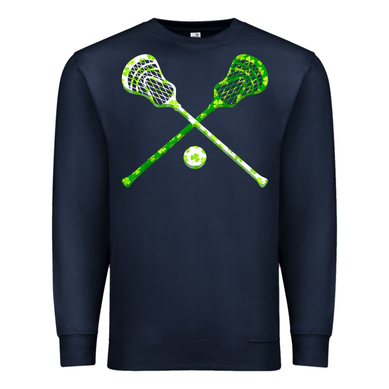 Funny Lacrosse St Patricks Day Boys Men Shamrock Ball T Shirt Premium Sweatshirt by linhVisuals | Teevron